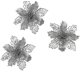 thumbnail image 5 of 24 piezas de flores navideñas, decoración de flores navideñas, adornos para árboles de Navidad, flor de pascua con purpurina, árbol de Navidad con purpurina, flores artificiales navideñas, 5 of 5