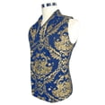 thumbnail image 4 of VEKDONE 2025 Clearance Mens Victorian Vest Steampunk Double Breasted Suit Vest Slim Fit Brocade Floral Waistcoat Blazer Vest, 4 of 4