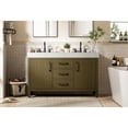 thumbnail image 2 of Elegant Kitchen and Bath 54 inch Double Bathroom Vanity In Chestnut Brown, 2 of 10