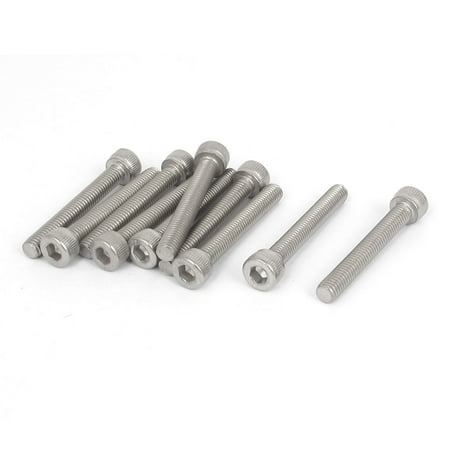 

M5x35mm Thread 304 Stainless Steel Hex Key Bolt Socket Head Cap Screws 10pcs