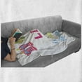 thumbnail image 6 of Summer Soft Flannel Fleece Blanket, Life is Better in Flip Flops Message with Polka Dotted and Striped Hanging Slippers, Cozy Plush for Indoor and Outdoor Use, 60" x 80", Multicolor, by Ambesonne, 6 of 6