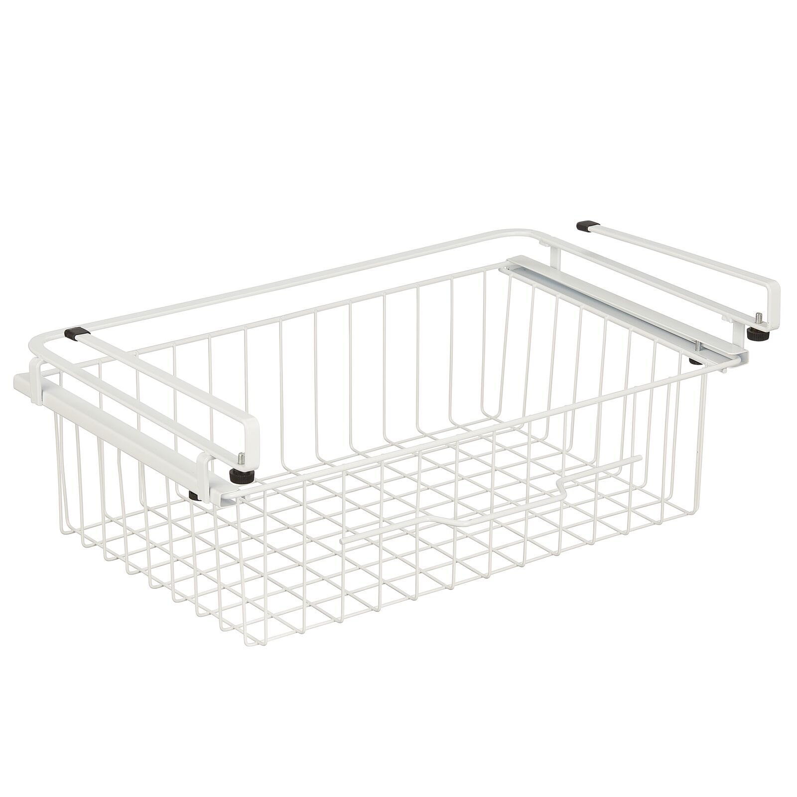 mDesign Large Metal Wire Hanging Pullout Drawer Basket Sliding Under