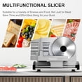 thumbnail image 2 of TERUISI Meat Slicer, 200W Electric Deli Food Slicer with 2 Removable 7.5'' Stainless Steel Blades and Tray, 0-15mm Adjustable Thickness For Home Use,, 2 of 7