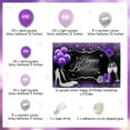 thumbnail image 2 of Kreatwow Happy Birthday Backdrop Balloon Garland Party Decoration Kits, Purple and Silver, 73 Count, 2 of 3