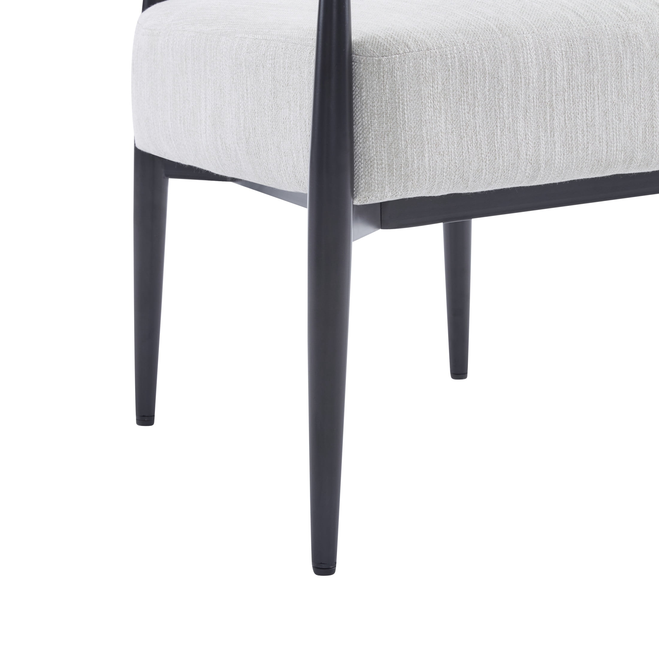 Christopher Knight Home Mid-Century Modern Upholstered Accent Armchair with Metal Legs, Beige+Black+Gold, Set of 2