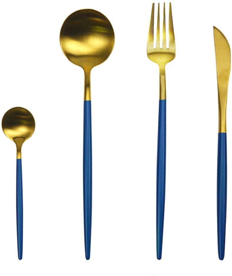 Cutlery set with 4 pieces crockery set stainless steel crockery set