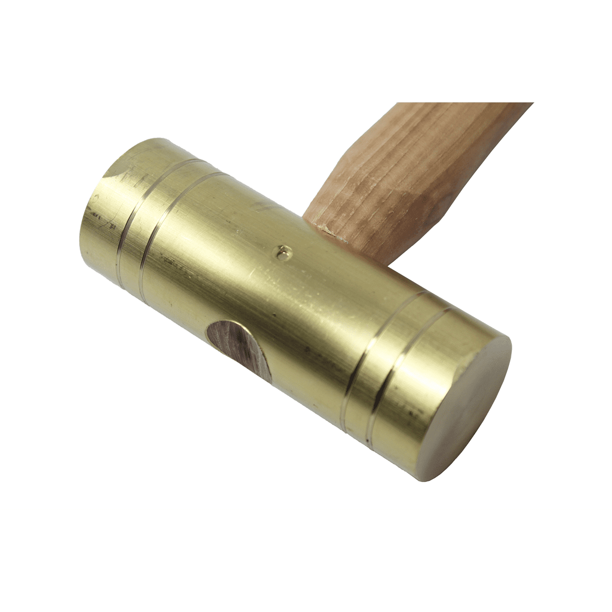 K Tool International 71733 32 oz. Brass Ball Pein Hammer with Hickory Wooden Handle for Garages, Repair Shops and DIY, Solid Brass Head, Non Sparking, 1-1/2" Head, A