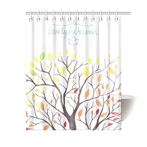 Autumn Dandelion Flight Shower Curtain Bathroom Decor Waterproof Fabric 12 Hooks Supplies Accessories Home Garden Autumn Dandelion Flight Shower Curtain, Airplane Shower Curtain Hooks