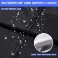 thumbnail image 3 of 6Ft Oval Stock Tank Cover Waterproof Dustproof 420D Oxford SPA Bath Pool Cover Protector, Black, 3 of 7