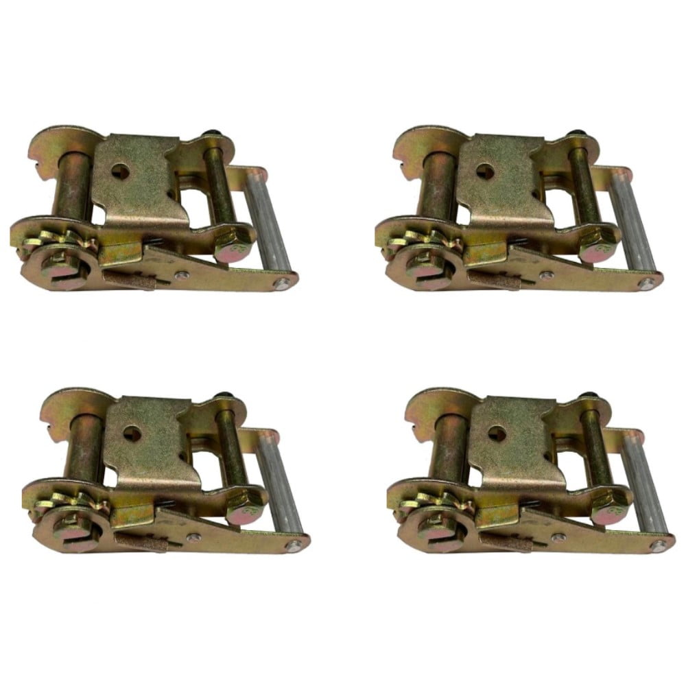 (4) 2" Ratchet Handle Tow Dolly Car Hauler Flat Bed Ratchet Strap Tie Down