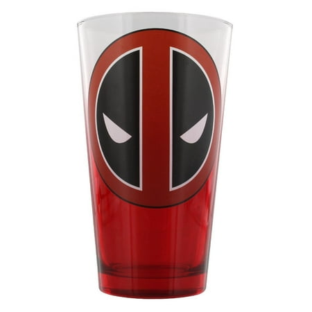 Bottoms Up Logo Pint Glass - Pint Glass - Marvel - Deadpool - Logo Red/Clear 16oz New gls-me-ddpl