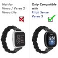 thumbnail image 2 of Wearlizer Stretchy Braided Band for Fitbit Versa 3/Sense Slim Elastic Woven Strap Black Size XS, 2 of 6