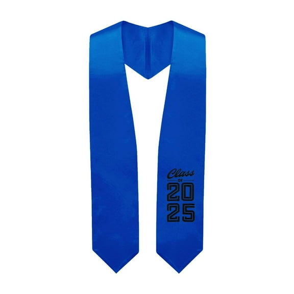 Endea Graduation Royal Blue Class of 2025 Graduation Stole/Sash with Classic Tips