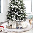 thumbnail image 4 of Falda de árbol de Navidad de 78-150cm, alfombra de felpa blanca pura, alfombra de piel sintética, decoración de árbol de Navidad, Noel, Año Nuevo, decoración del hogar, 4 of 4