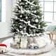thumbnail image 4 of Falda de árbol de Navidad de 78-150cm, alfombra de felpa blanca pura, alfombra de piel sintética, decoración de árbol de Navidad, Noel, Año Nuevo, decoración del hogar, 4 of 4