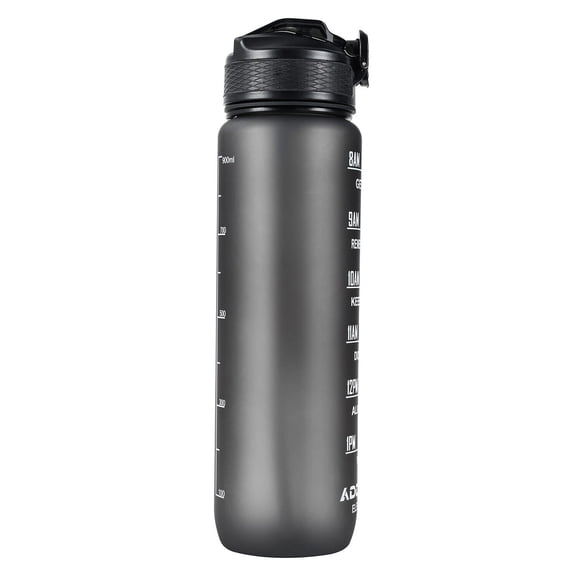 ADDMOTOR Water Bottle with Straw and Time Marker-Large 32 oz BPA Free Bottle -Leakproof BPA & Toxic Free Gym Bottle for Fitness, Gym, Camping, Outdoor Sports