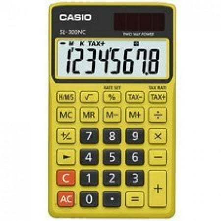 Casio SL-300NC-BYW Basic Calculator Large Display Tax Calc.