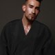 thumbnail image 3 of Salon Client Gown Robes Cape Hair Salon Hair Cutting Smock For Clients Kimono Style (Black), 3 of 6