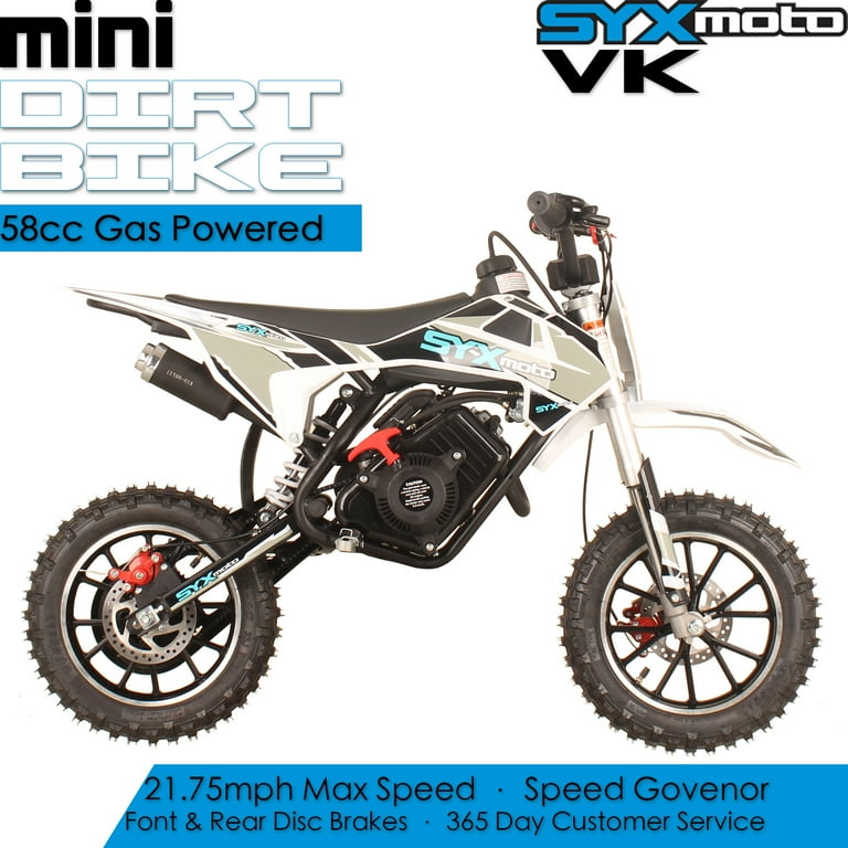 SYX MOTO VK Gas 58cc Dirt Bike, 91# Fuel, 1 Seat, Black - Walmart.com