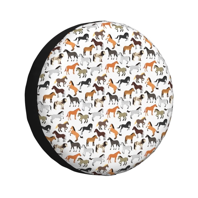 Balery Horse Cubiertas para Neumáticos - Protector Resistente para Neumáticos de Camioneta, SUV, Remolque, Camper y RV-14 inch