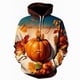 thumbnail image 2 of Sudadera con capucha para el día de Acción de Gracias con estampado 3D para hombre, sudadera con estampado de calabaza y pavo feliz, camisetas de calle de otoño, jerséis de manga larga, 2 of 5