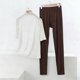 thumbnail image 1 of TaTaai Womens high neck pajama set, 3/4 sleeves, solid color modal, casual trendy, breathable skin-friendly, comfortable fit, great for spring & autumn bedtime & relaxation Gift, 1 of 5