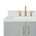 thumbnail image 5 of Ariel Taylor 30 In. Rectangle Sink Bathroom Vanity With Carrara White Quartz Countertop 1.5 Edge In Grey, 5 of 11
