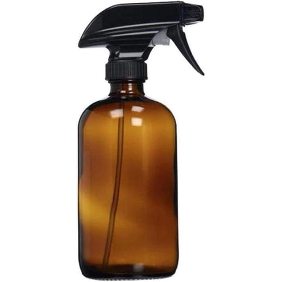 Home and Garden Helper, Amber Glass Spray Bottles 500ml/16oz Orange, Non-toxic for Cleaning Products Vinegar, Reusable Design for Essential Oils, UV Protection for Pet Sprays
