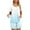 Light Blue, variant on Summer Plus Size Two Piece Outfits for Women Fashion Casual Round-Neck Short Sleeve Two-Piece Comfortable Home Pajamas Sports Set