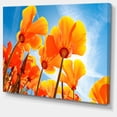 thumbnail image 2 of Fleurs de Printemps Jaunes sur Fond Bleu - Impression sur Toile Florale, 2 of 3