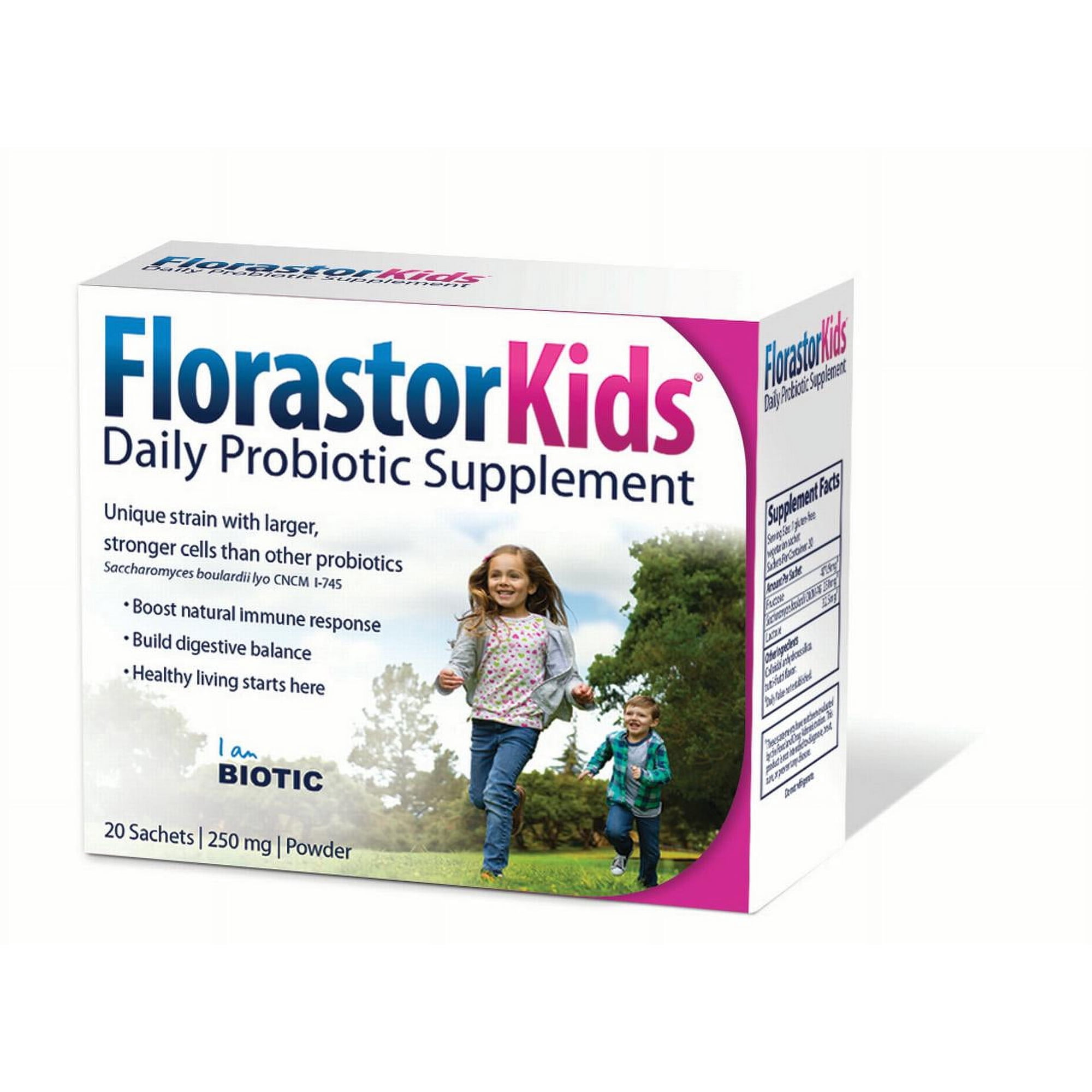 Florastor Kids Daily Probiotic Supplements for Boys and Girls (250 mg; 20 Sachets)