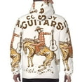 thumbnail image 7 of Lsque Cowboy Rodeo Guitar Pattern Casual Men's Hoodie,Hooded Sweatshirt with Kangaroo Pocket,Pullover Hoodie-X-Large, 7 of 7