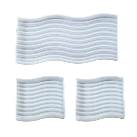 

Coaster Molds Wave Pattern Silicone Coaster Molds for DIY Cup Mat Home Decor