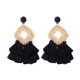 thumbnail image 1 of Handcrafted Geometric Rattan Earring Stylish Elegant Tassel Earring For Party Birthday Gift, 1 of 5