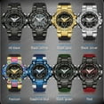 thumbnail image 6 of Cool Designer Mens Watches Blue Large Face Mascul Relojes para Hombres Unique Electronics Sports Military Bolder Running Heavy Duty Watch, 6 of 14