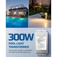 thumbnail image 2 of Transformador de luz para piscina DEWENWILS de 300 W, 120 V AC a 12 V/13 V/14 V, 2 of 7