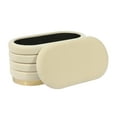 thumbnail image 3 of TOV Furniture Lillian Tufted Cream Velvet Storage Bench with Gold Base, 3 of 8