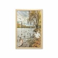 thumbnail image 1 of Landscape Wall Art with Frame, Prague Charles Bridge Old Town Czech Republic Riverside Scenic View with Swans, Printed Fabric Poster for Bathroom Living Room, 23" x 35", Multicolor, by Ambesonne, 1 of 2