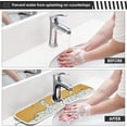 thumbnail image 6 of Coolnut Ice Cream Sink Faucet Mat for Kitchen,Sink Splash Guard Behind Faucet, Kitchen Faucet Absorbent Mat,Microfiber Cloth Faucet Mat (2 Pack,14.9×5.5in) Home Decor, 6 of 7
