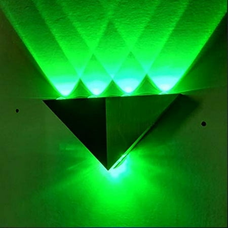 

LED Wall Sconce Light Modern Triangle Up Down Wall Lamp Hardwired Modern Sconce Spotlight Lighting for Theater Studio Restaurant Hotel Aluminium Multi-Color Up(Green)