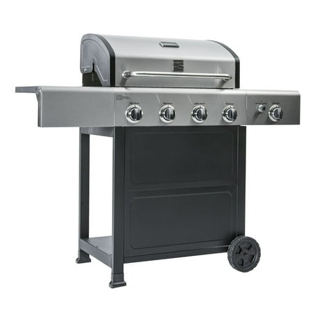 - Kenmore 4 Burner 53000 BTU Stainless Steel BBQ Propane Gas Grill w/ Side Burner