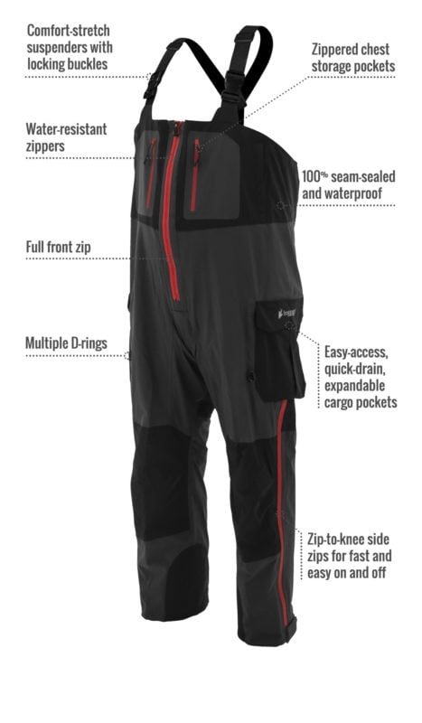 Frogg Toggs Pilot II Guide Bib, Black 
