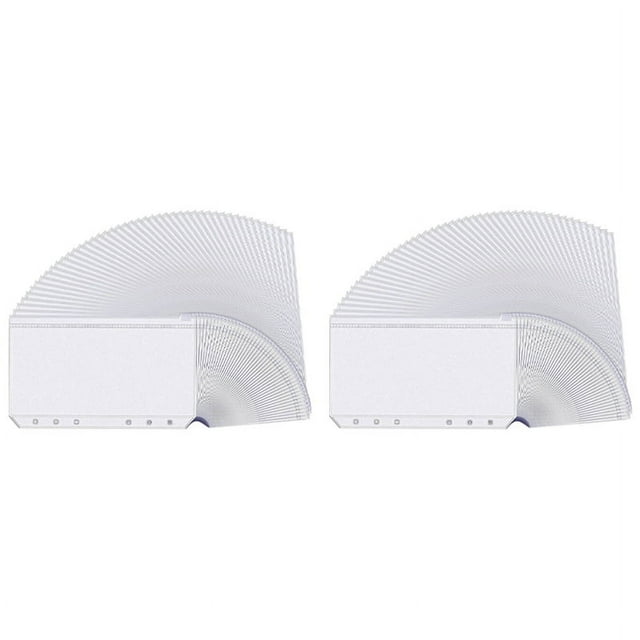 96 Piezas Bolsillos de Carpeta de 6 Agujeros Carpetas de Carpeta de Carpeta Con Cremallera Bolsas de Hojas Sueltas de PVC Transparente Impermeable (A6)