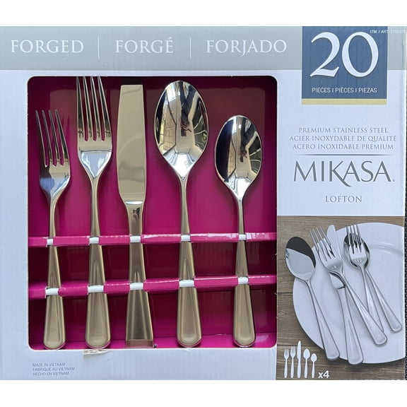 Mikasa Lofton 20-Piece Stainless Steel Flatware Set