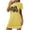 Yellow, variant on HomeGardon Women's Sleepwear Nightgowns for Women,Fashion Print Medium Length Dress Oversized Short Nightgown Fashion Chest Print Short Sleeve Nightdress,S-XXL