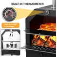 thumbnail image 3 of Eastvita 12-Inch Outdoor Wood-Fired Pizza Oven Portable Patio Oven with Pizza Stone/Peel/Fold-Up Legs/Cover/Cooking Rack for Camping/Backyard BBQ/Family Gatherings, 3 of 5