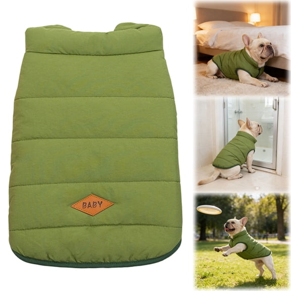 HANHANRON Windproof Dog Winter Coat,Waterproof Fleece Jacket,Cold Weather Pet Apparel for Small Medium Large Dogs Clearance