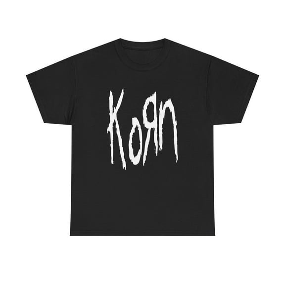 Korn 1999-2005 Nu Metal Rap Rock T Shirt Black White Navy Cotton Tee - Black / L