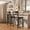 Black 26in 2Pcs, variant on 26" Bar Stools Set of 2, Counter Height Bar Stools Metal Dining Chairs with Straight-line Back Back and Thick Cushion PU Leather Restaurant Dining Room Chairs with Waterproof Surface,Black