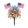thumbnail image 5 of Tupukom Artificial Flower No Fade Fake Plastic Flowers for Garden Porch Window Box Home,Red White Blue Faux Plants for 4th of July Memorial Day Independence Day Patriotic Decor, 5 of 6
